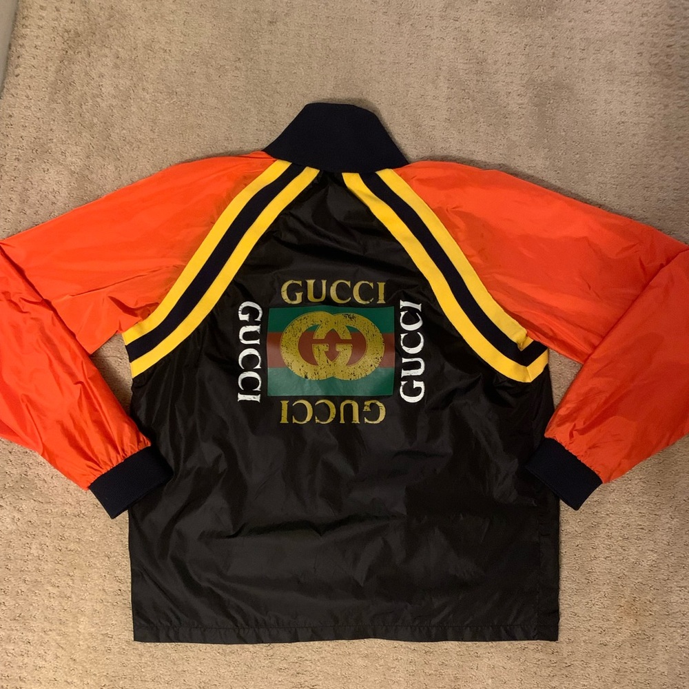 Gucci Nylon Track Jacket with Gucci Logo
